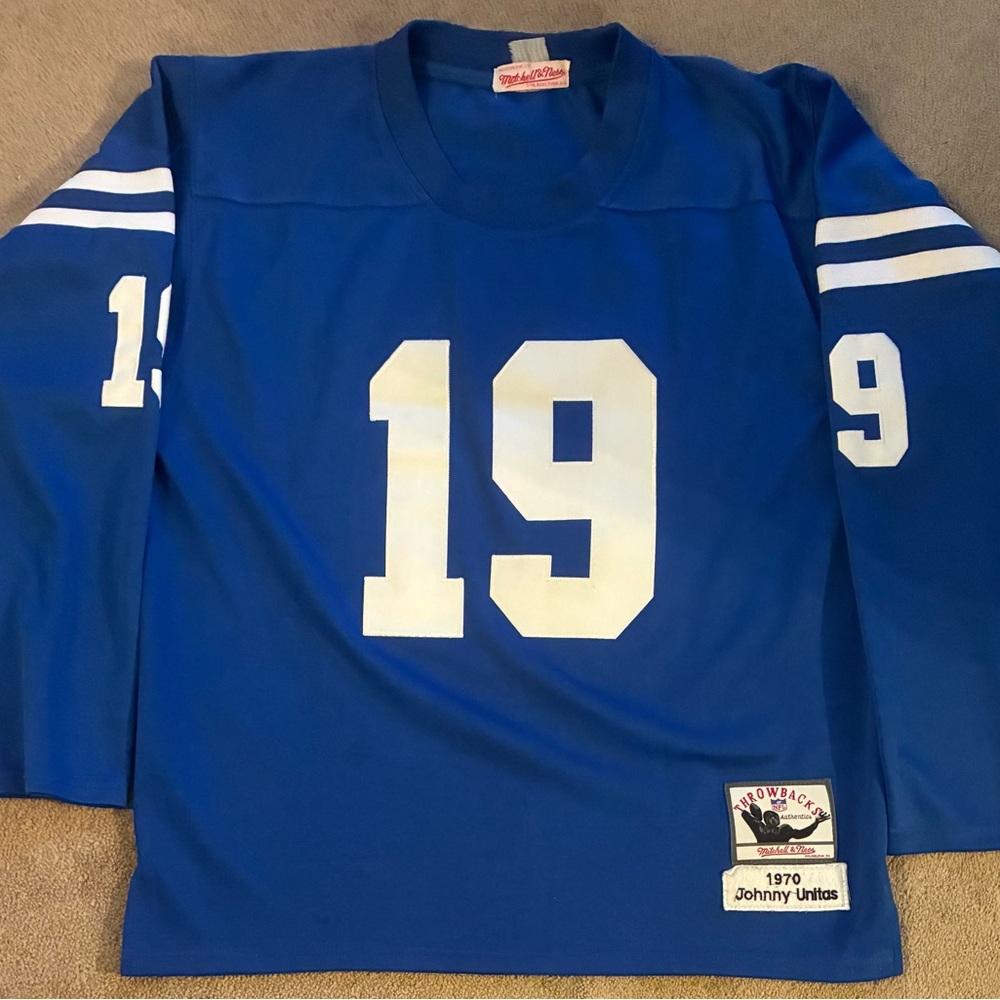 Mitchell & Ness #19 Johnny Unitas Baltimore Colts Jersey Men’s Sz Large